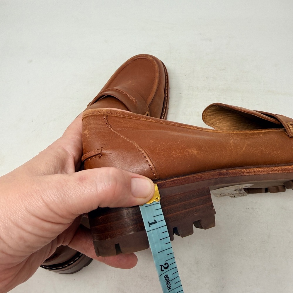 Madewell The Bradley Loafer English Saddle Brown Leather 8.5 Lug Sole Penny - Picture 9 of 9